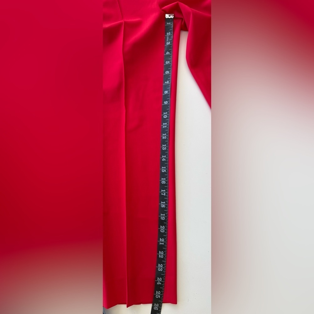 J Crew “Tollegno 1900” Red Classic Fit Straight Leg Pants Size 4 Work Career - Picture 15 of 15